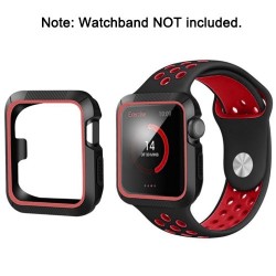 Protector 38 mm Watch Serie 3 Silicon Negro Rojo